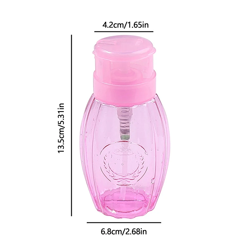 Draagbare pers Hervulbare fles Vloeistofpomp Nail Art Cleaner Aceton Remover Dispenser Lege container Tool Manicure Salon