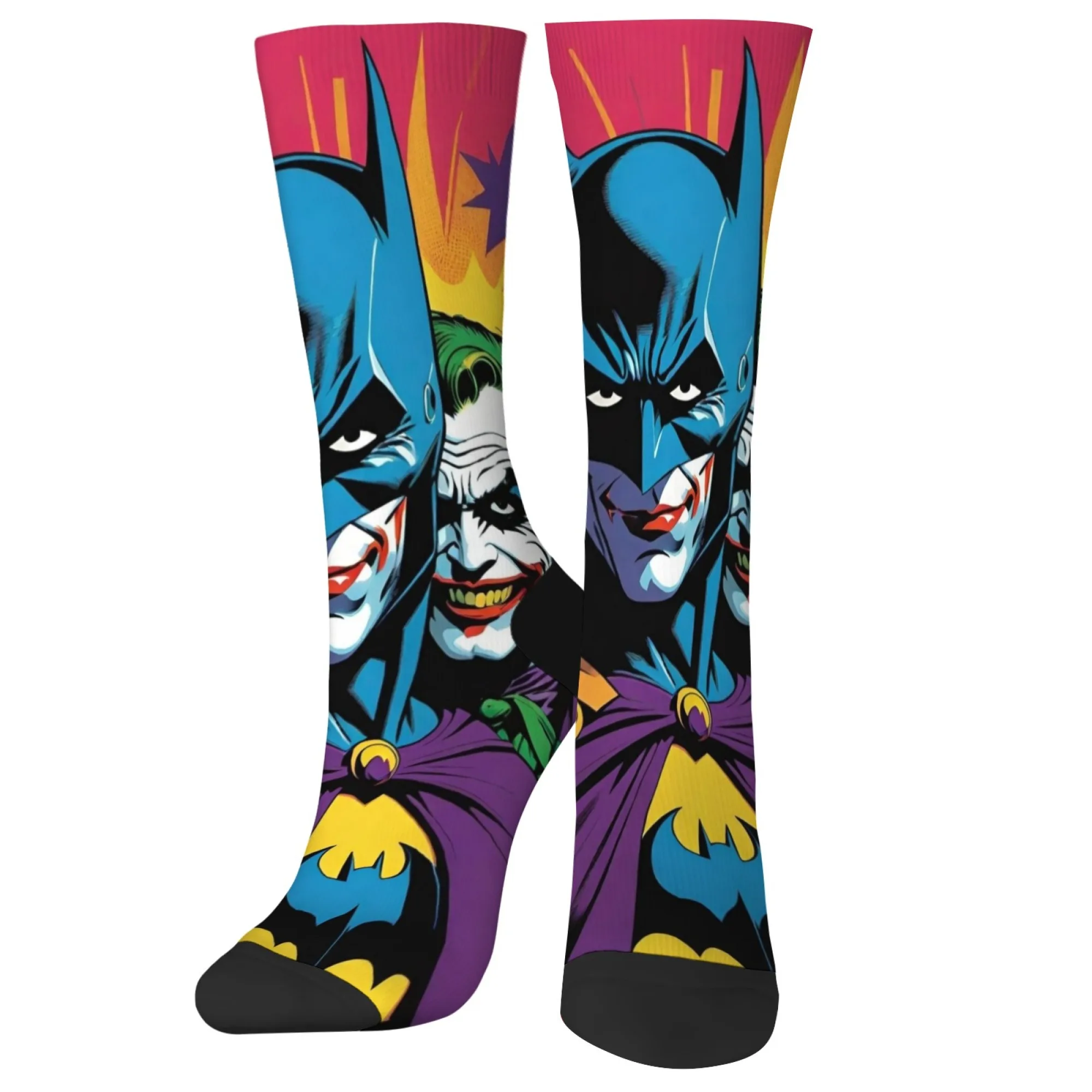 Engraçado abstrato arte criativa padrão masculino na moda meias quentes elásticas meias esportivas harajuku hip-hop festa louca meias felizes