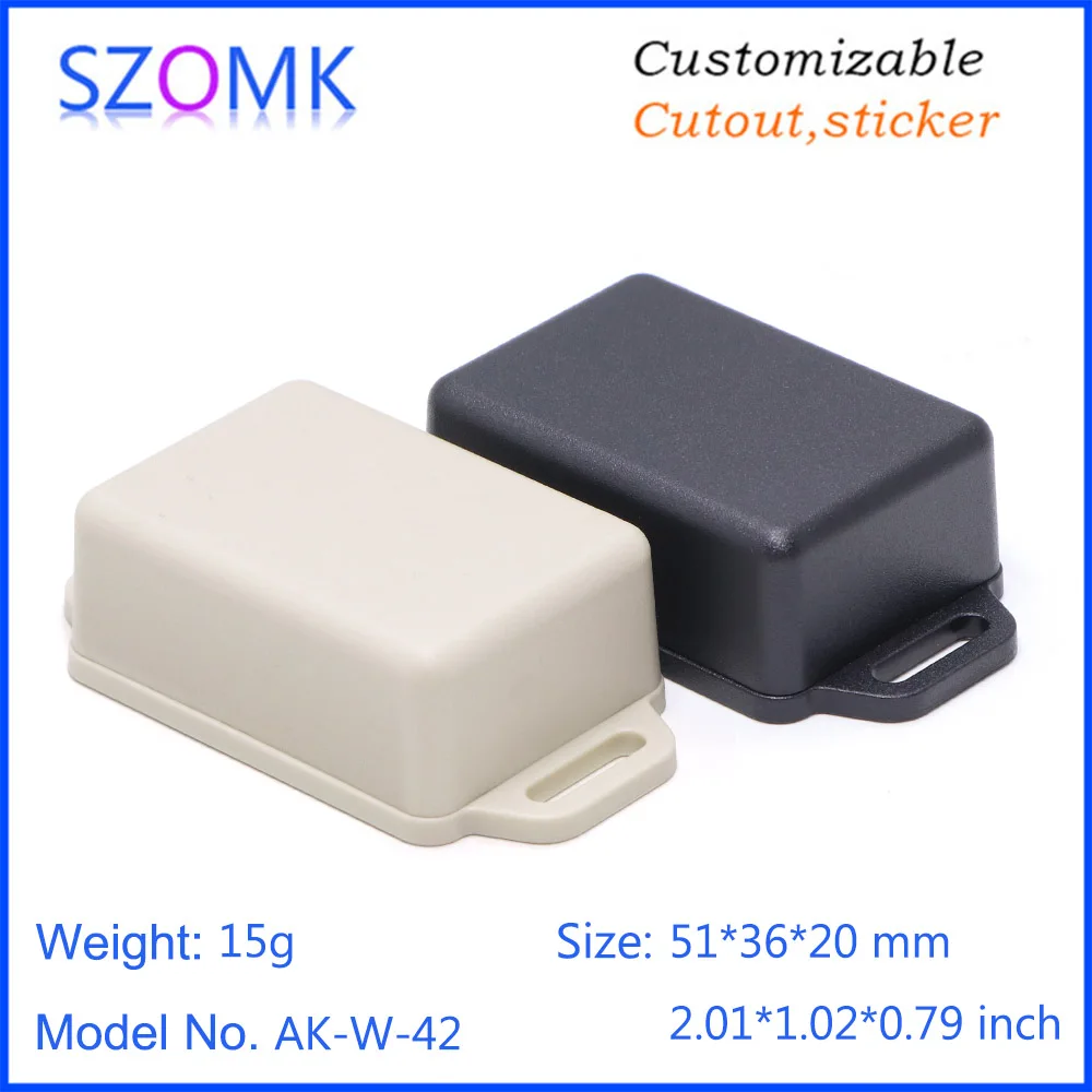 SZOMK Wall mounting plastic enclosure (10Pcs) 51*36*20mm electronic project box electronic case plastic housing for PCB abs