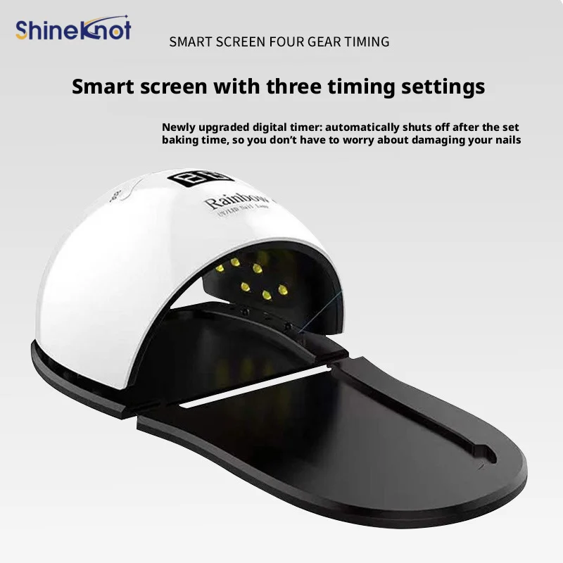 SHINEKNOT Slipper-Style Nail Machine Dual-Purpose LED Pedicure Hands Feet Smart-Sensing Foot-Specific Gel Polish Curing Lamp