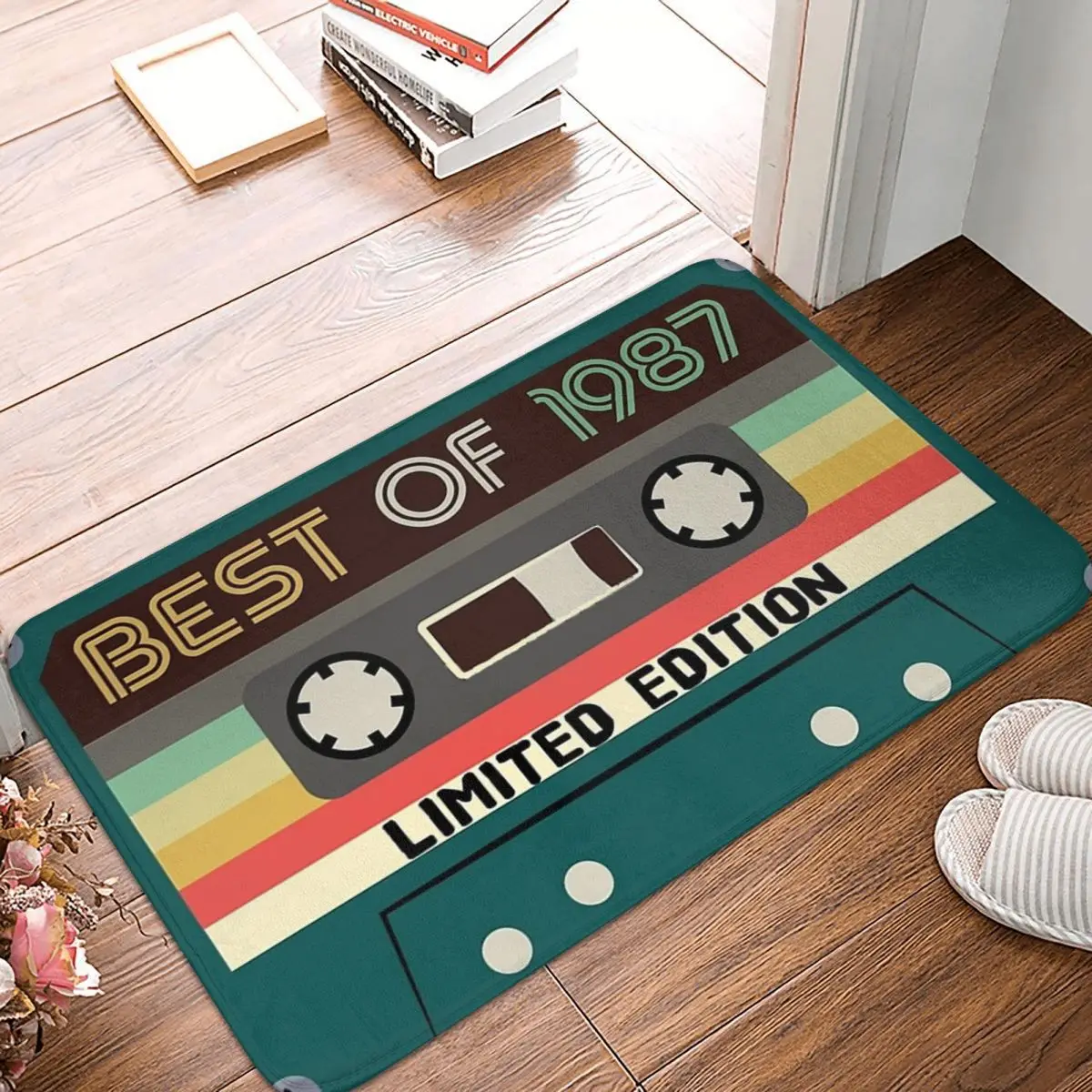 Best Of 1987 Limited Edition Tape Doormat Rug Carpet Mat Footpad Polyester Non-slip Durable Front Room Corridor Kitchen Bedroom