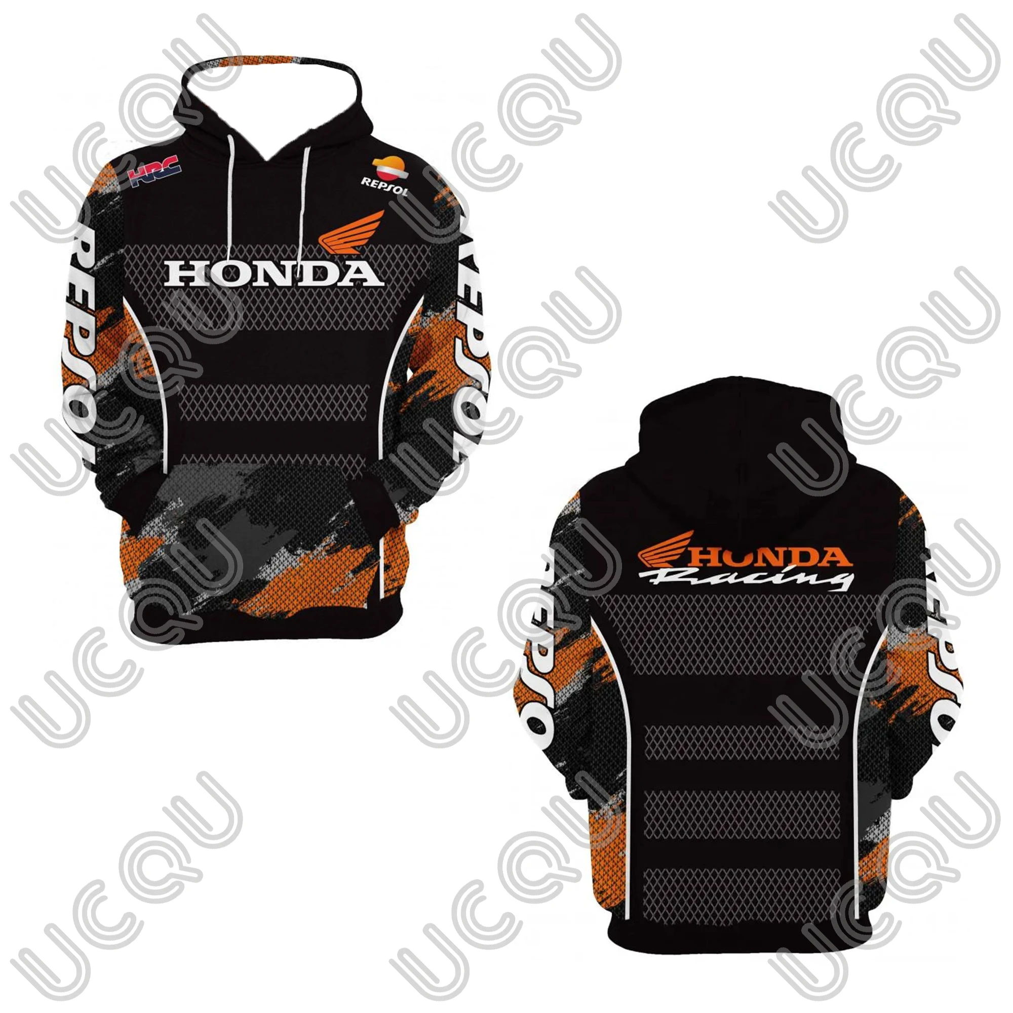 

2025 Men Honda HRC Racing Hoodies Apring Autumn Locomotive Style Sports Casual Hooded Sweatshirt Men Women Motorcycle Clothing