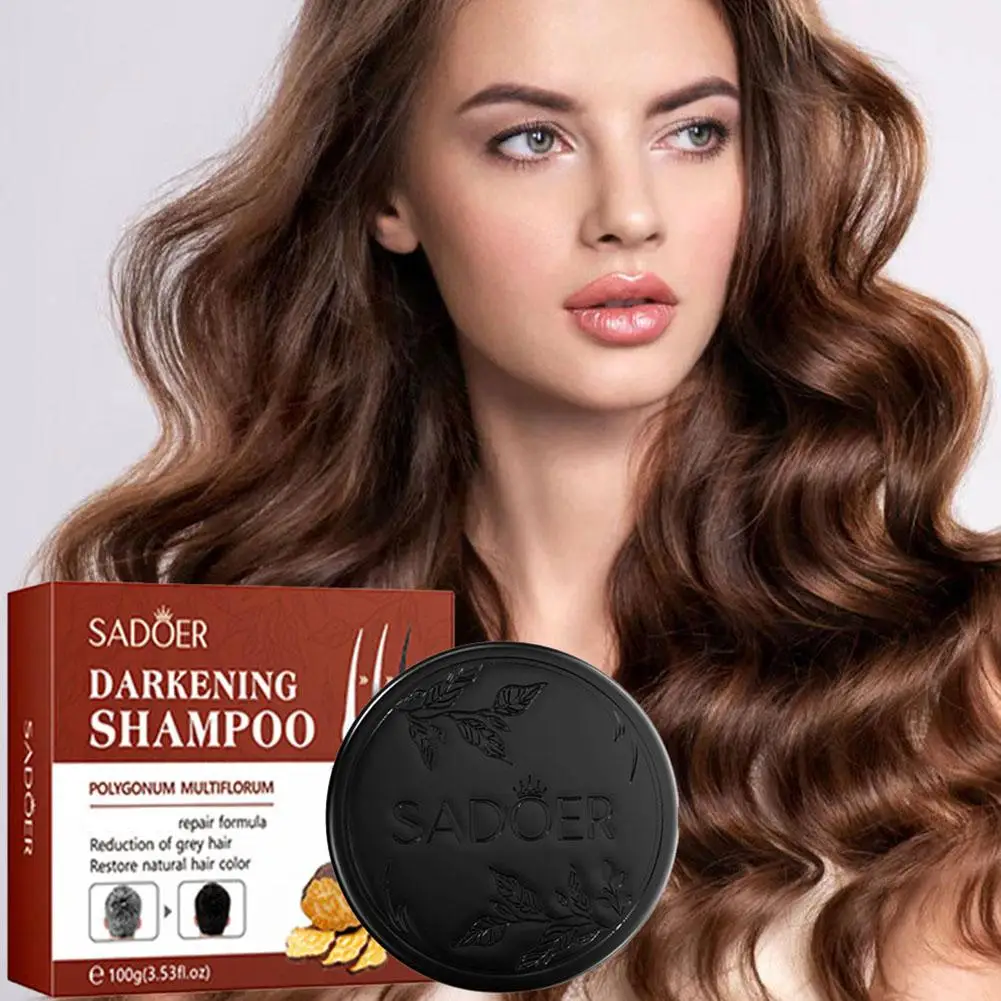 Jabón Natural para reparar daños, acondicionador para el cuidado del cabello, poligonum Multiflorum, J4L3, 100g