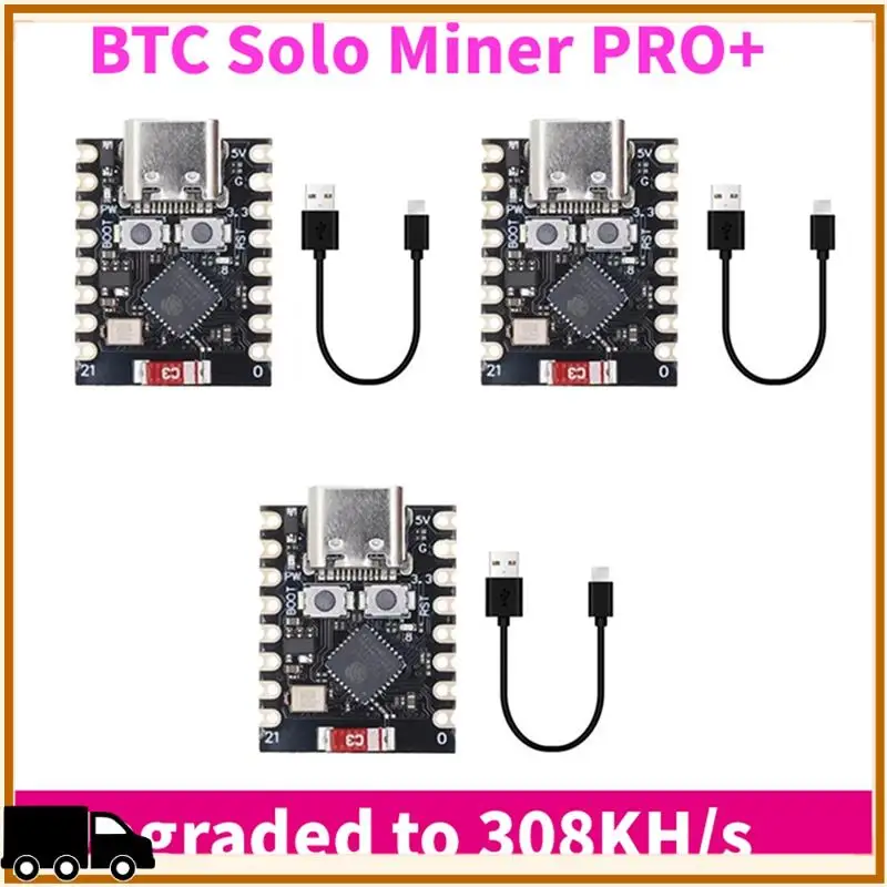 

A35M-3PCS Nmminer BTC Solo Miner PRO + 308KH/S Майнер с хешрейтом Биткойн Мини-майнер Майнер для домашнего офиса
