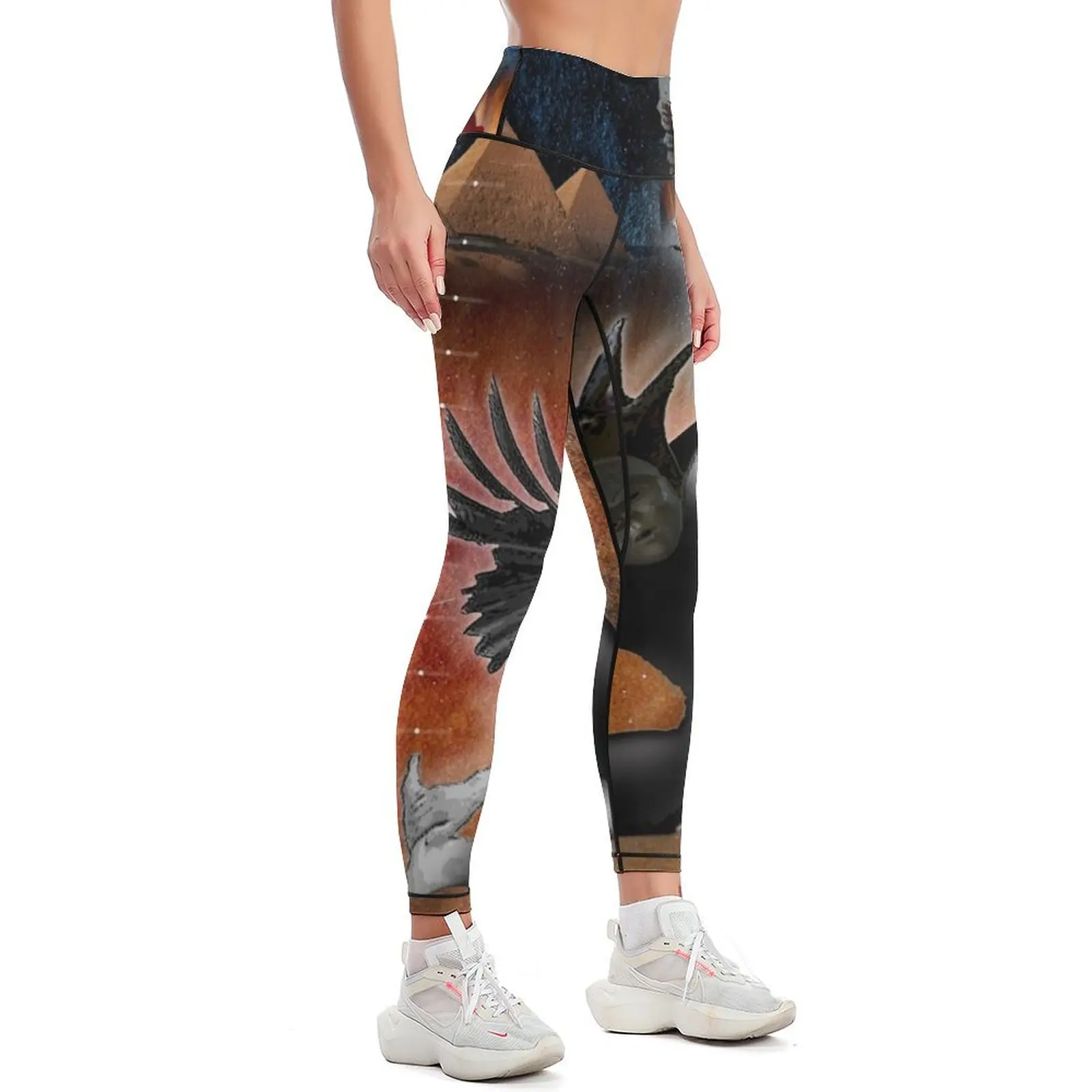 Crow Know Rose Leggings Sports female gym's sportswear Fitness clothing Womens Leggings