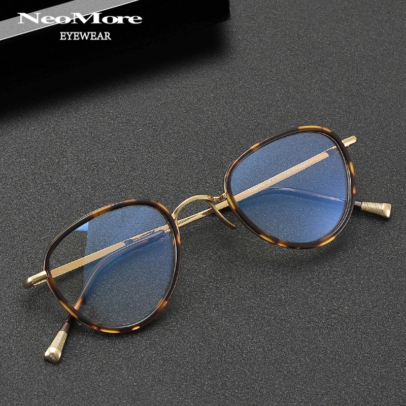 

Модельер Классические титановые очки Очки по рецепту Оправа Ретро Брендовые очки для близорукости Прогрессивные мультифокальные очки