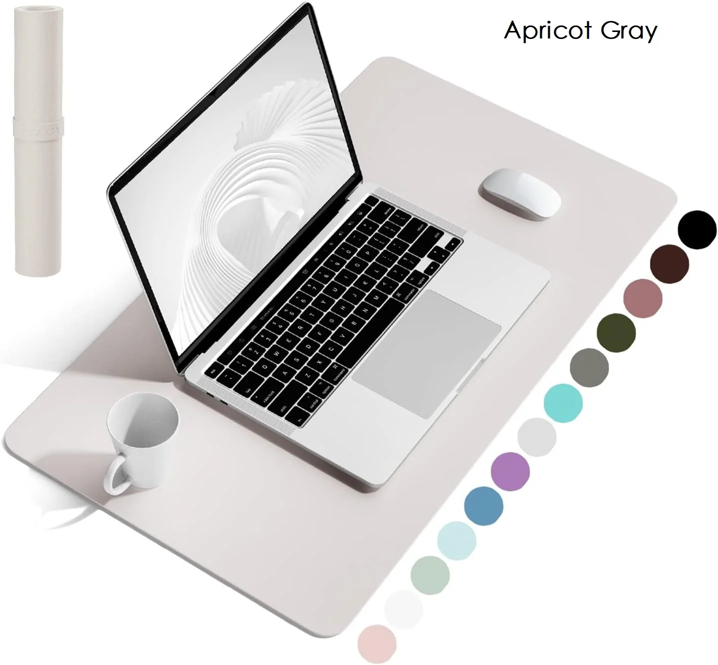 Tappetino da Scrivania in Pelle Pu con Scamosciata, Tappetino per Laptop, Tappetino per Mouse e Tastiera Grande 60 x 35 CM, Tappetino Protettivo per Tavolo per Ufficio Casa (Blu Cielo