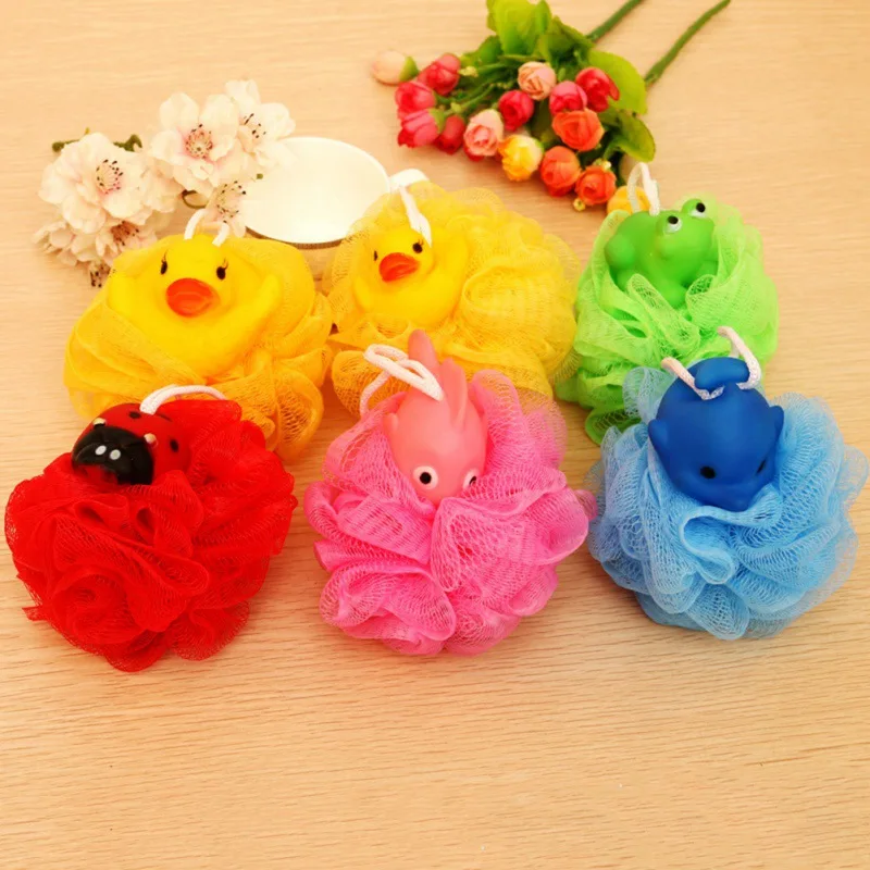 Children Bath Ball Cartoon Baby Bath Wipe Soft Large Foaming Ball Infant Nursing Supplies Bath Flower