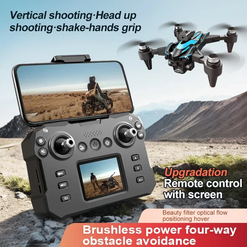 2024อัพเกรดK12 MAX Mini Dronหน้าจอ8K HDสามกล้องหลีกเลี่ยงอุปสรรคBrushless Aerial UAV FPV RC Quadcopterของเล่นเด็ก