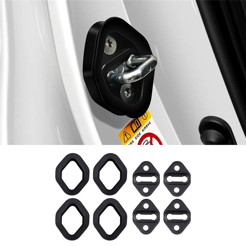 1 Sets Car Silicone Reduce Noise Door Lock Protector Latches Stopper Covers for Toyota