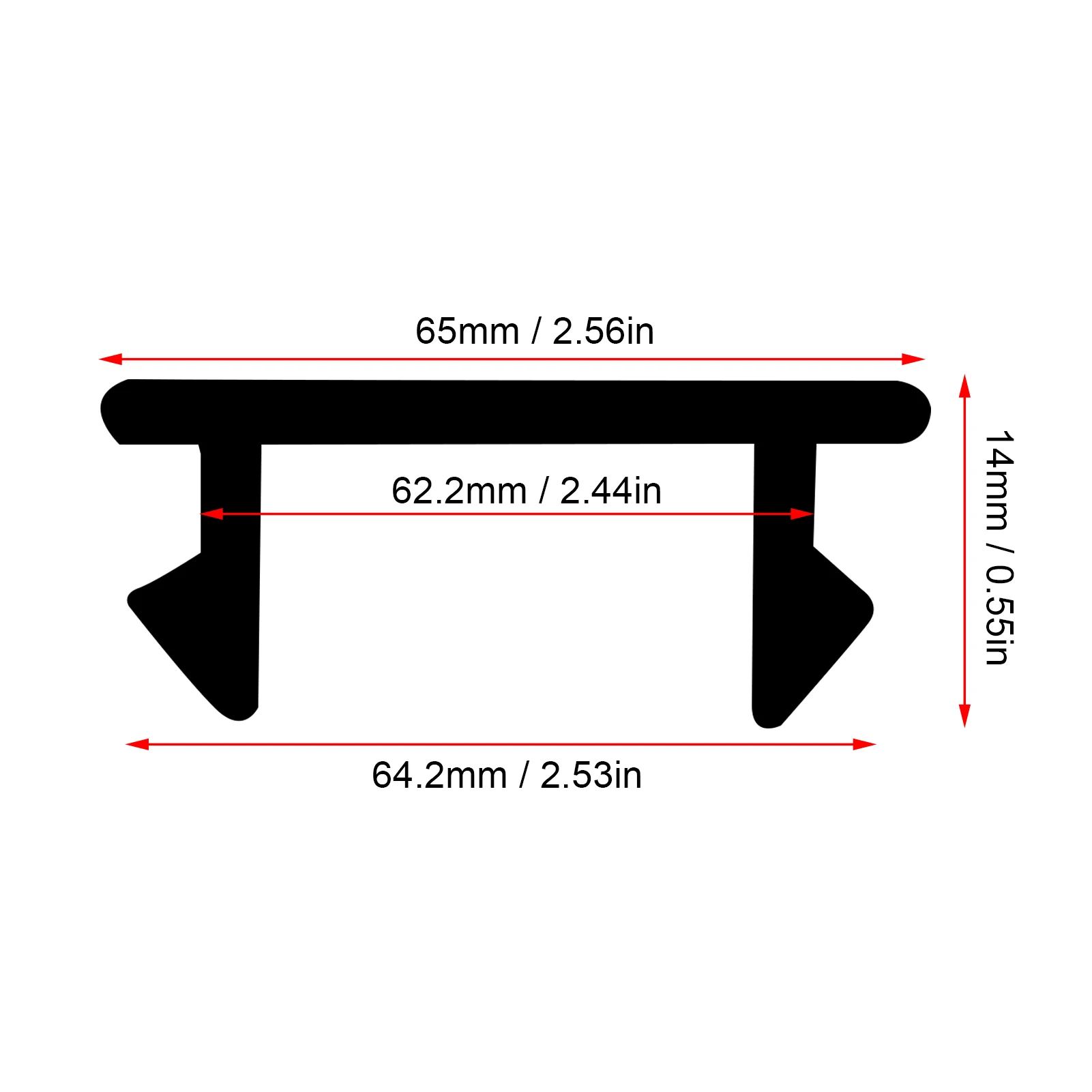 4PCS 65MM 2.6 Inch Wheel Center Caps Anti Falling Fastening 62.2mm ID Universal Hub Center Cover Car Wheel Hub Center Cap new view 5