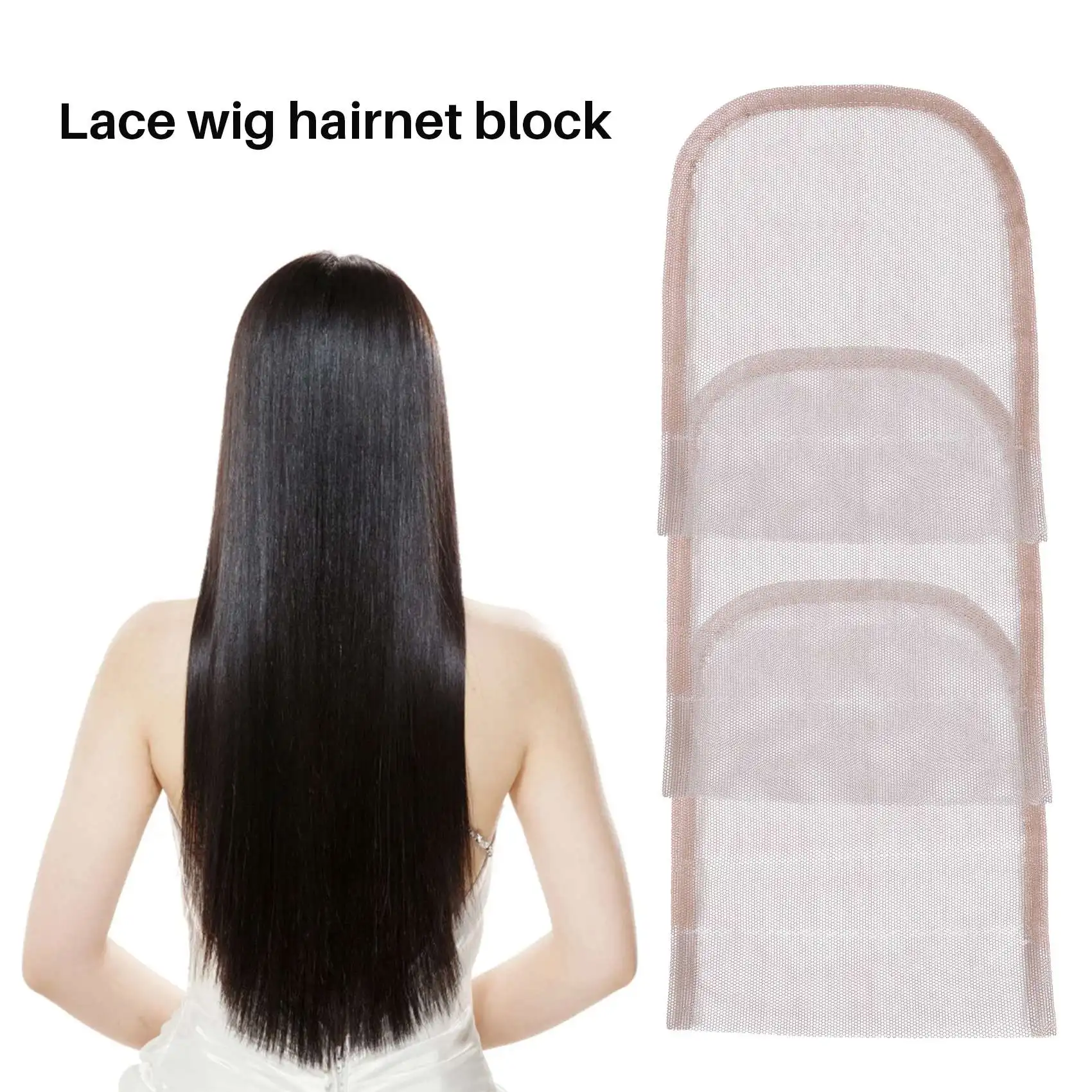 3PCS Lace Closure Frontal Base Hand-Woven Hair Net Piece for Making Lace Wigs Cap Closure Wig Accessory