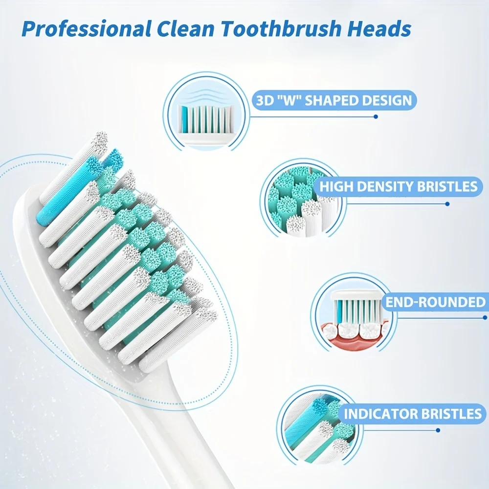 Cabezales de repuesto compatibles con los cabezales de cepillo de dientes eléctrico Philips Sonicare DiamondClean serie HX3/HX6/HX9 HX6064