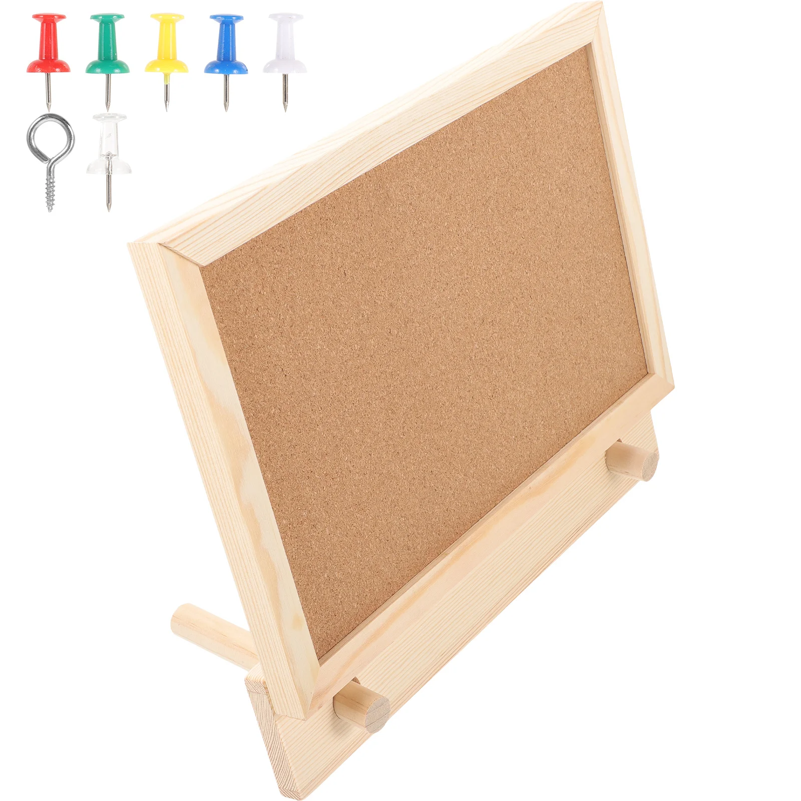 1Set Premium Desktop Notice Board Exquisite Framed Cork Board for Pictures Memory Display Wall Decor Office Organization Tool