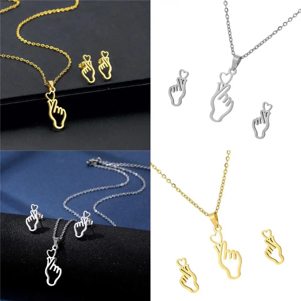 

A52E Studs Earrings Necklace Offer Distinctive Look for Various Event and Daily Use