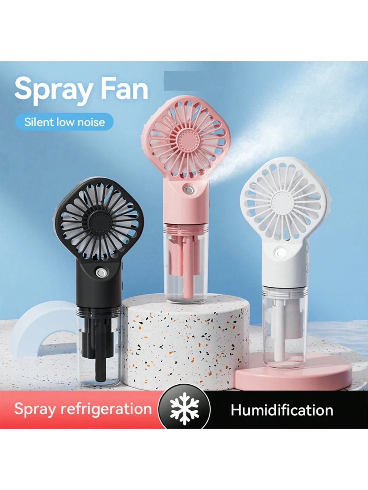 Handheld Fan Misting Fan, Misting Fan Mist Fan Spray Fan,Fan With Water Spray Misting Fan Multi-Purpose For Portable Mini Mister