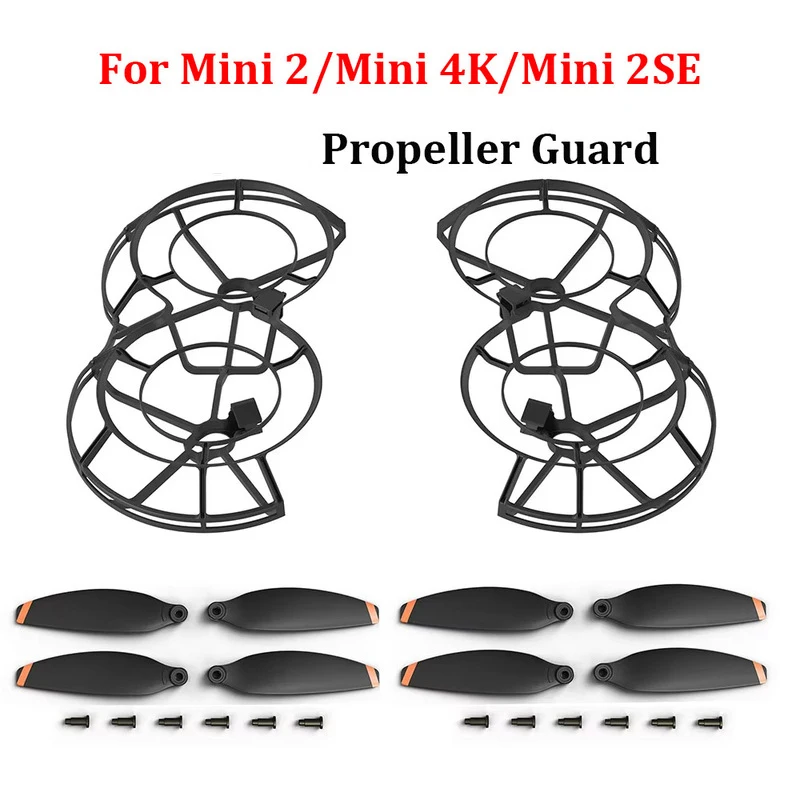 360 °   Protector de Hélices para DJI Mini 4K /Mini 2 SE /Mini 2 /Mini SE, Jaula Protectora para Hélices, Repuestos