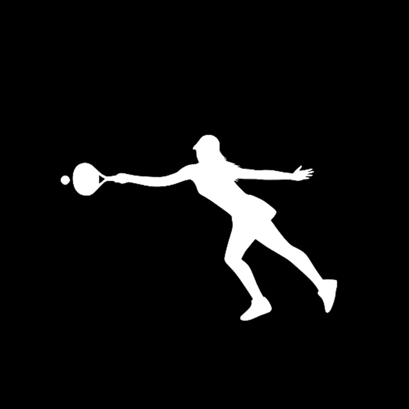 The Coolest Tennis Silhouette Sticker High Quality Car Window Decoration Personality Pvc Waterproof Decal Black/white, 15cm*10cm