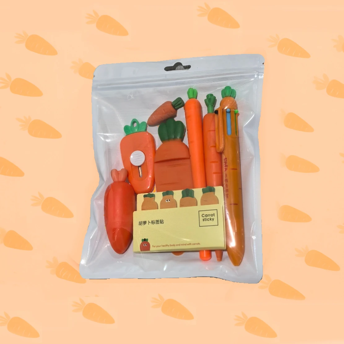 מארז מתוק של ציוד משרדי דגם גזר