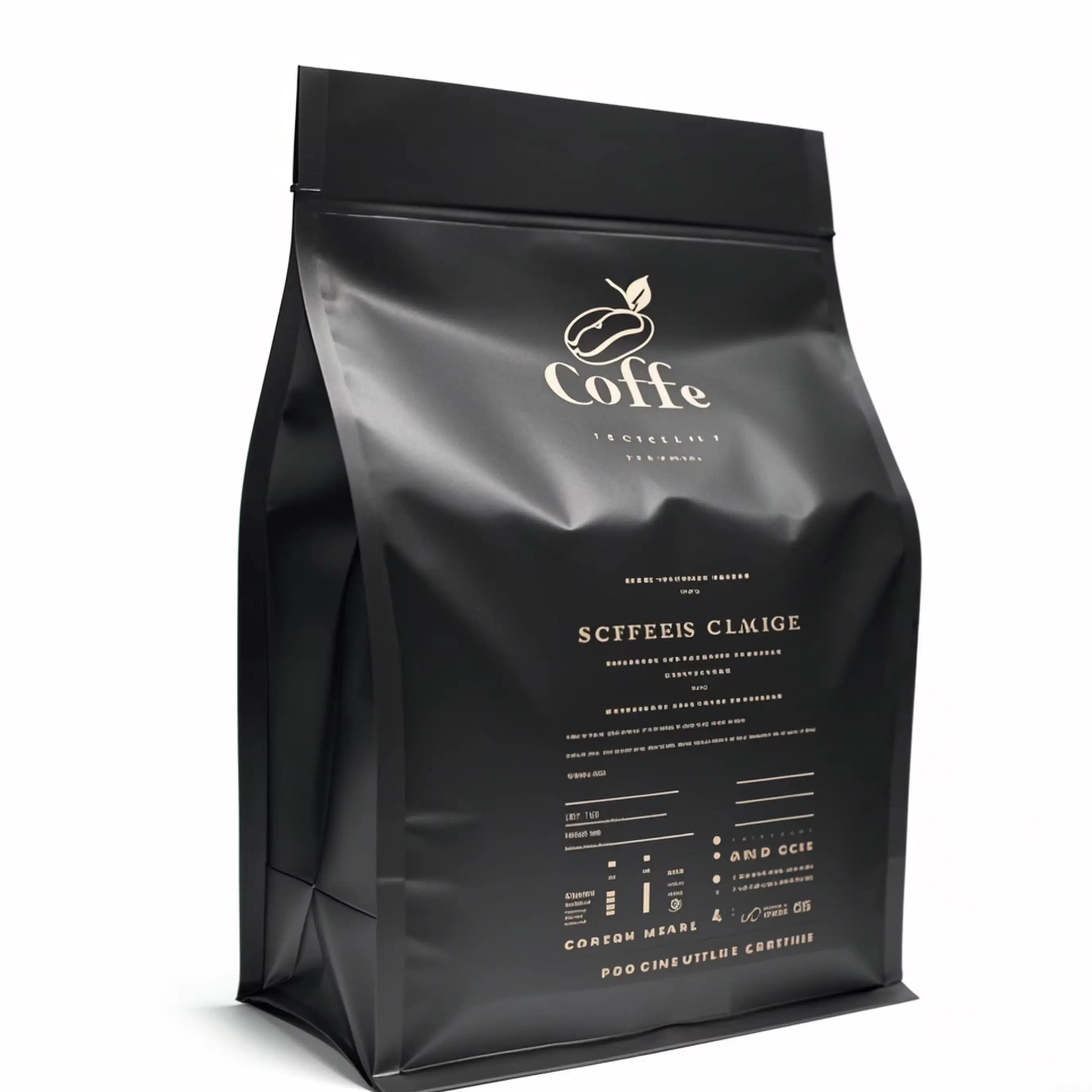 Custom Coffee Bag|Flat Bottom Coffee Pouch|Recyclable Coffee Bag|Custom Printed Coffee Packaging Bag