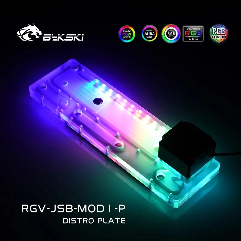 BYKSKI Acrylic Board Water Channel Solution use for JONSBO MOD1 PC Case for CPU and GPU Block / Combo DDC Pump RGV-JSB-MOD1-P
