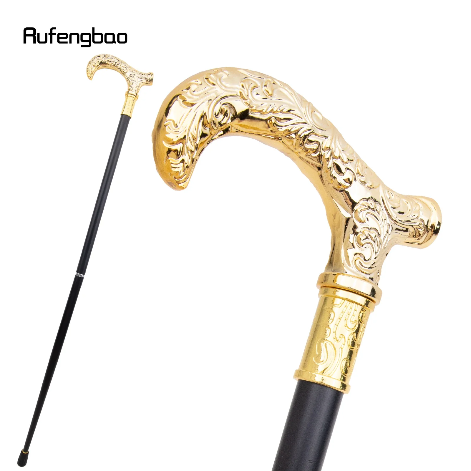 ดอกไม้สีทองรูปแบบเดิน Cane แฟชั่นตกแต่งเดิน Stick สุภาพบุรุษ Elegant คอสเพลย์ Cane KNOB Crosier 93 ซม