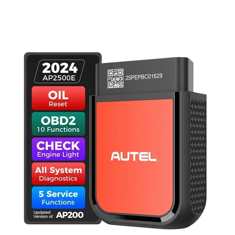 Autel MaxiAP AP2500E Bluetooth Code Reader CAN FD OBD2 Scanner Full Systems ABS SRS 45+ Car Brands for Android/iOS