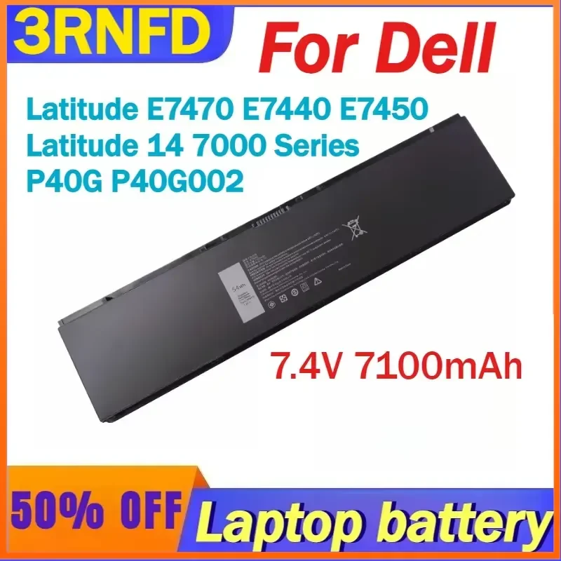 

7.4V 7100mAh 3RNFD PFXCR 34GKR F38HT Laptop Battery for Dell Latitude 14 7000 Series P40G P40G002 Latitude E7470 E7440 E7450