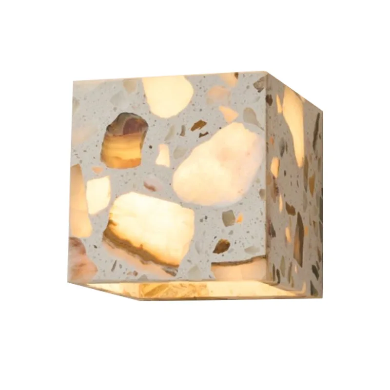 

Japanese cream wabi wind bedroom bedside wall Nordic living room designer retro homestay wall lamp