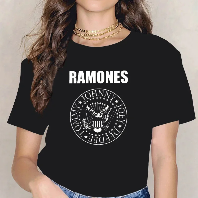 2024 FSDHION NEW Fghfg Women's Ramone Seal Graphic Plus Size T-Shirt Punk Rock Forest Hills Album Unisex Men Women T Shirt