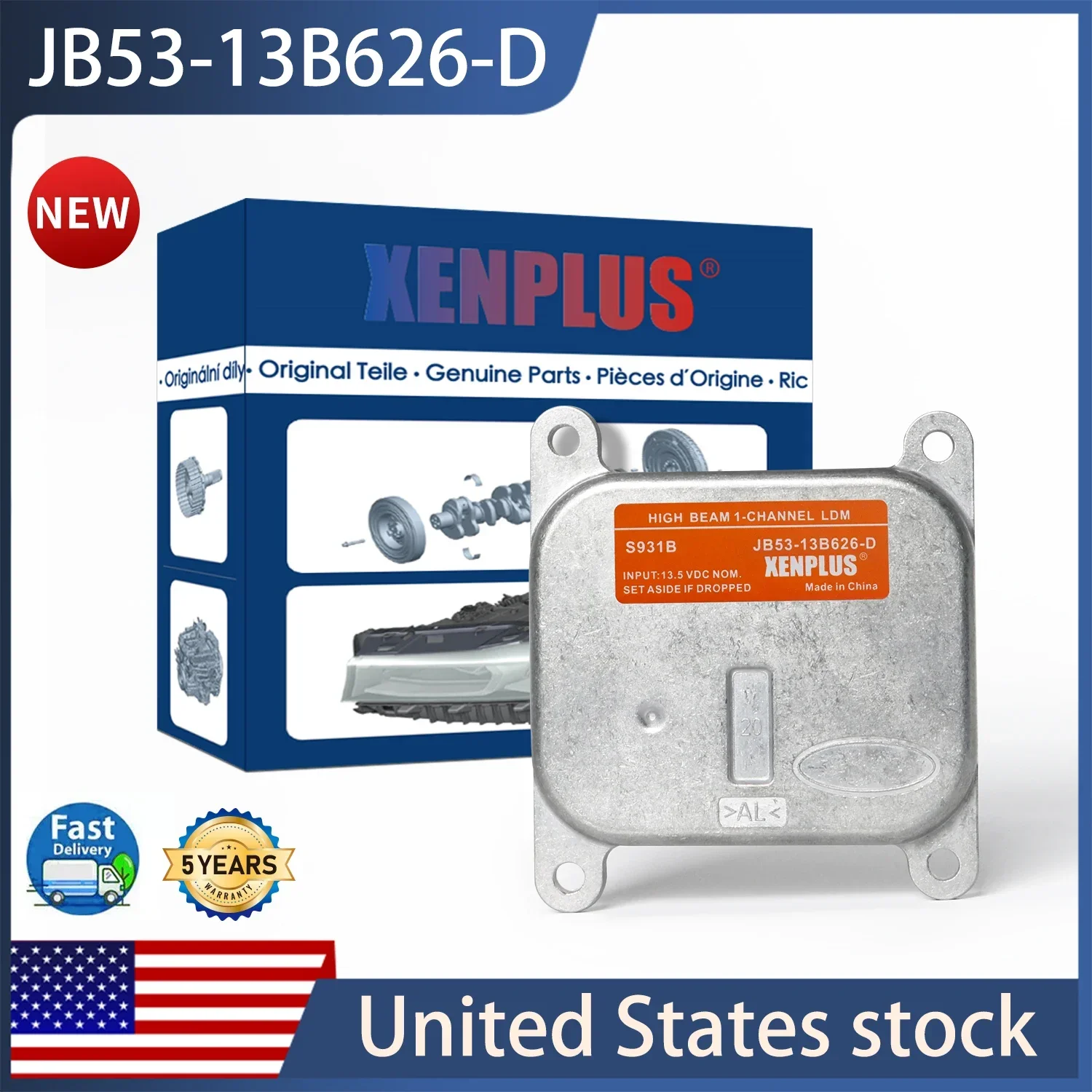 Xenplus Original JB53-13B626-D S931B S1643 HID Xenon BALLAST Light Control HIGH BEAM 1-CHANNEL LDM FB5Z13C788C Car Accessories