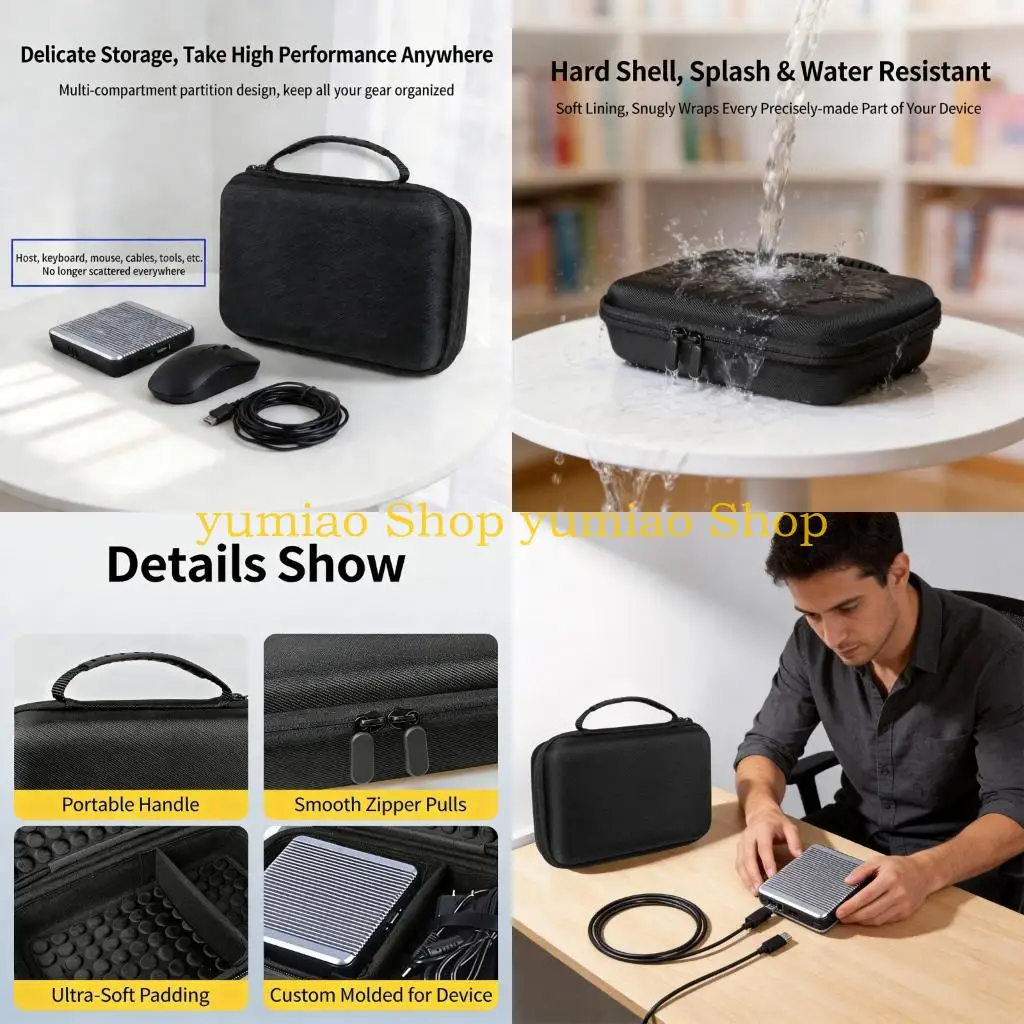 587B Mini ITX Computer Host Carrying With Multiple Compartments For Desktop