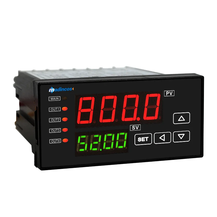 MPD510Q:0.2% 7 Segment 4 LED 0-30Khz Pulse Input Line Speed/Motor Engine RPM Meter Digital Tachometer with  RS485, 4-20ma, Relay