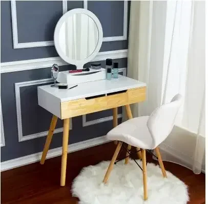 Commode de type européen pour jardin, scène de maquillage contemporaine, chambre à coucher, petite famille, mini bureau de maquillage économique.