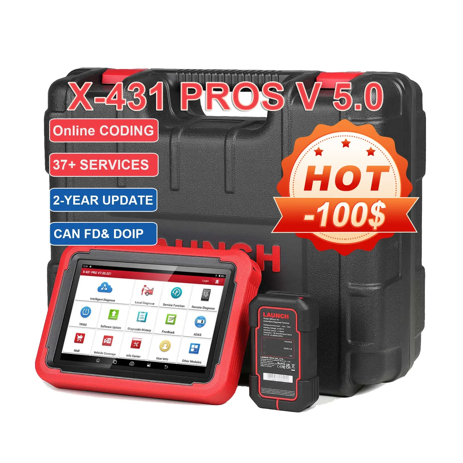 Professional automotive scanner Launch X-431 PRO V5.0 OBD2 Diagnostic Machine Scanner Auto Car Diagnostic Tool