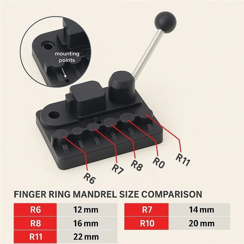 

CYCLI-Adjustable Dies Ring Bender Tool Kit-Precision Wire Bending Tool For Spoon Rings, Soft Jewelry Making With For Copper Wire