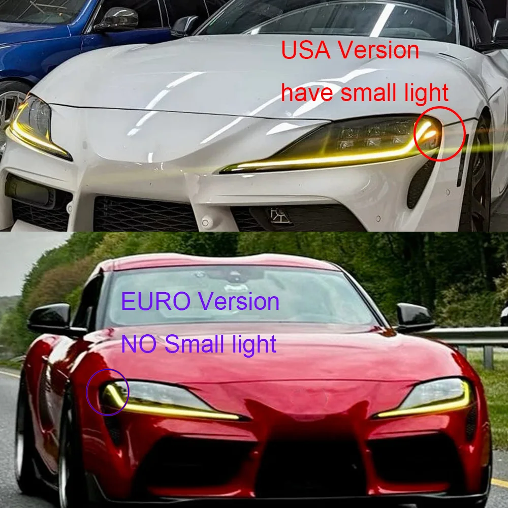 Yellow Angel Eyes DRL LED Chips For 2020-2024 Toyota supra A90 A91 Superbright Headlight Daytime Running Lights Blue Red