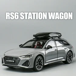 1:24 Audi RS6 Station Wagon Model Car Alloy Vehicle Diecast Metal Toys Car Collection Simulation Sound & Light Gifts For Kids