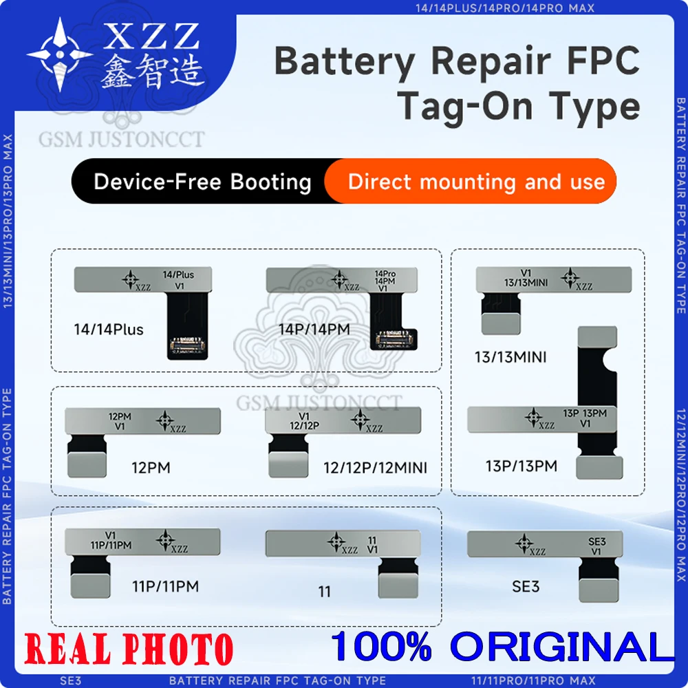 XZZ Battery Repair FPC Tag-On Type For iPhone11-14PM Device-Free Booting Direct Mounting and Use