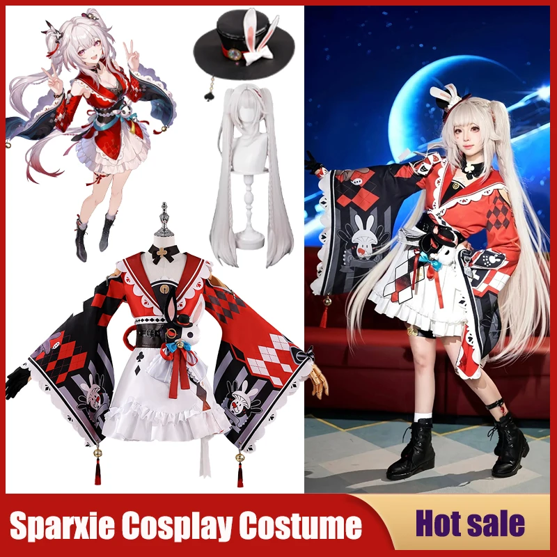 

Game Honkai Star Rail Cosplay Costume Anime Sparxie New Skin SP morphology Wig Kimono Style Dress Party Comic Carnival Uniform