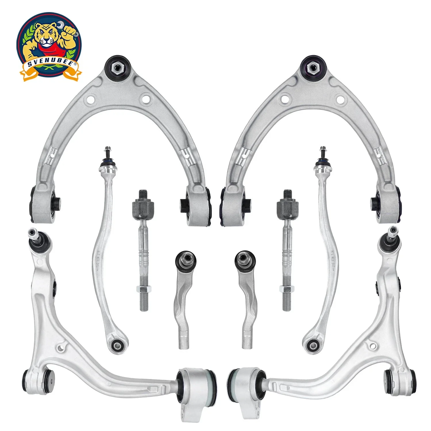

Svenubee 10pcs Front Control Arm Upper Lower Suspension Kit Sway Bar Link Tie Rod Set Fits For 2017-2023 Porsche Panamera(971
