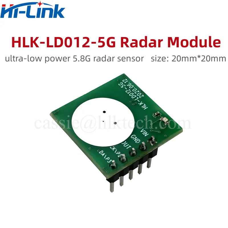 Hi-Link 5.8G moduł czujnika radarowego HLK-LD012-5G moduł radarowy o bardzo niskim poborze mocy Radarowy moduł czujnika przełącznika indukcyjnego