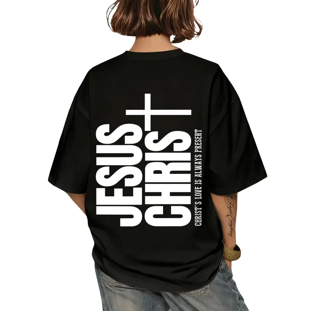 

Hot Sale Jesus Christ Graphic Print T Shirt Men Women Christian Religious Lover Tshirt Male Cotton T Shirts Oversized Streetwear