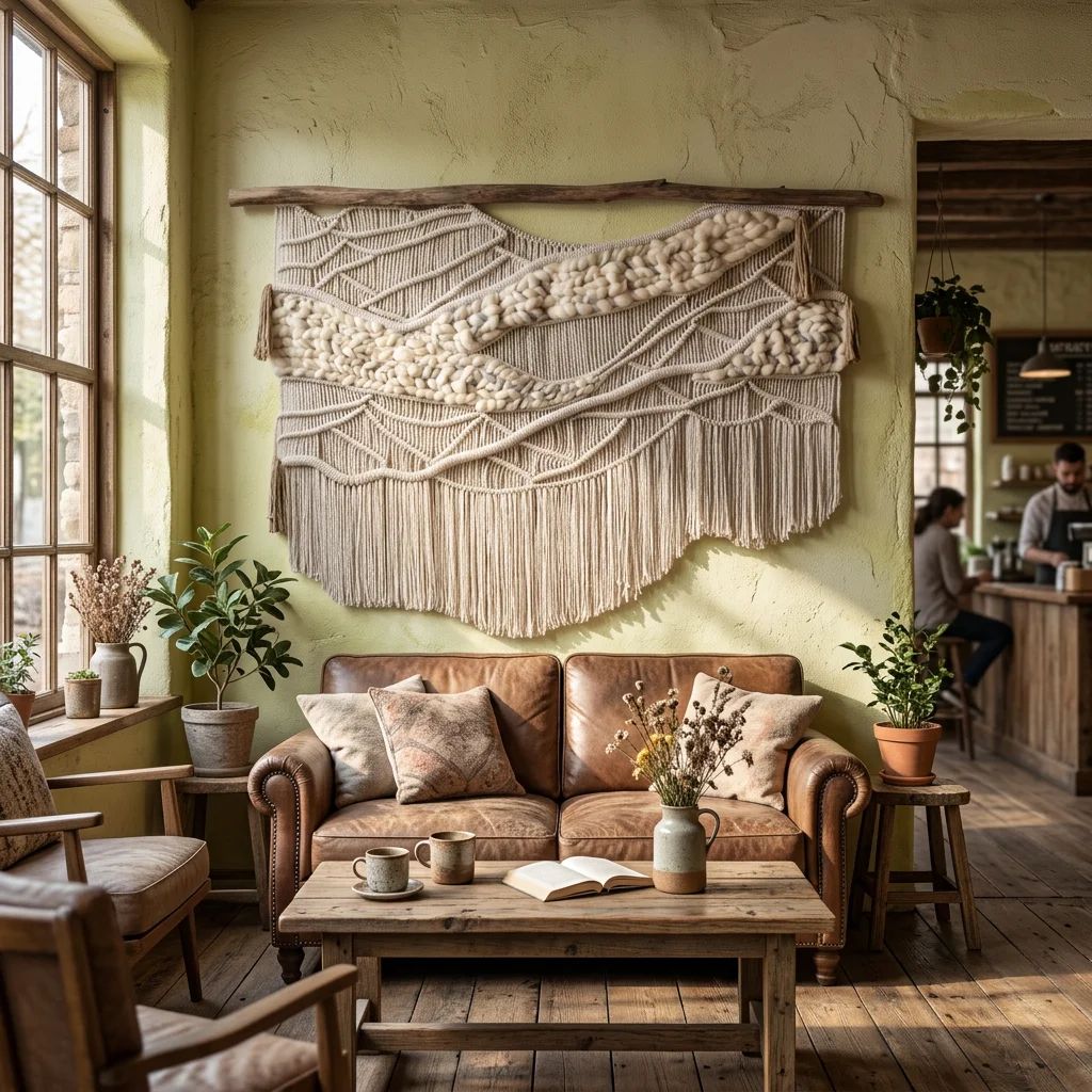 #￥forRecycled Cotton Blend Modern Boho for Commercial Space Decoration in Cafe BoutiqueTapestryGift for Friends Opening Business