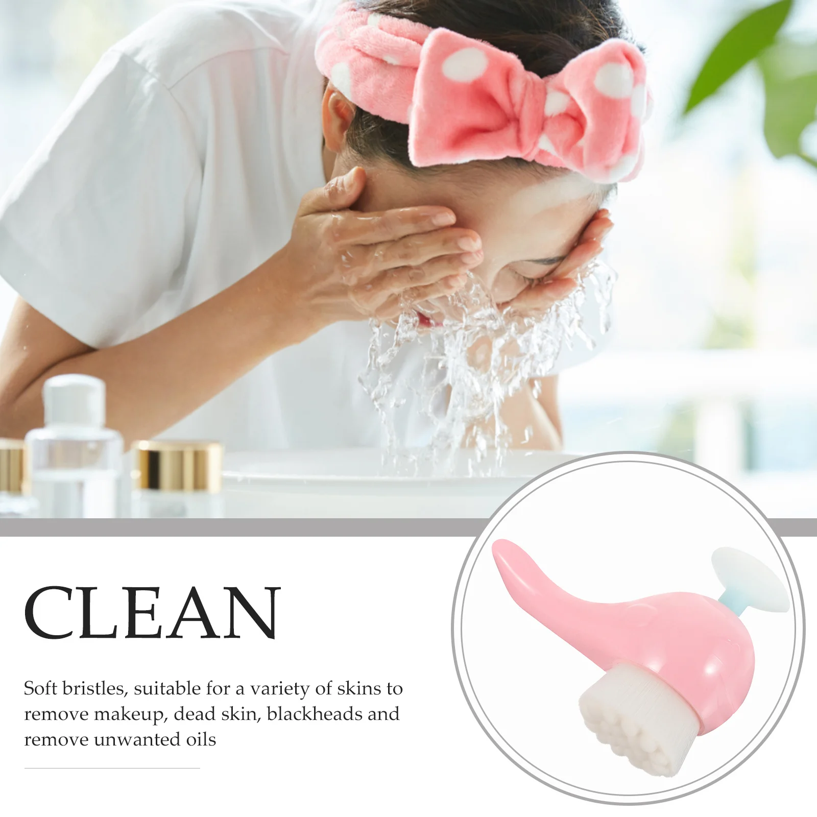 فرشاة تنظيف الوجه، فرشاة تنظيف الوجه البلاستيكية الممتازة لإزالة الرؤوس السوداء، أداة العناية بالبشرة، الوجه اليومي للنساء