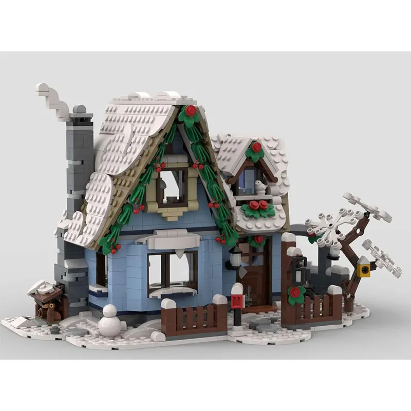 Moc ビルディングブロック サンタの訪問モデル テクノロジーブリック DIY 組み立て モジュール式シティストリートビューおもちゃ ホリデーギフト用 973PCS