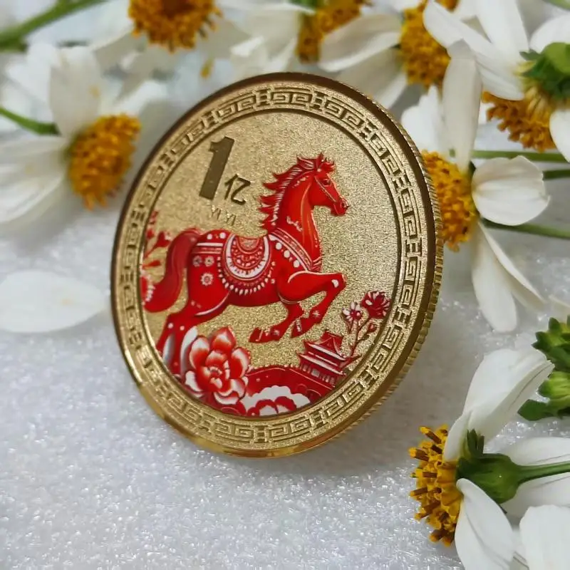 2026 الحصان العام الصينية عملات مجموعة محظوظ الحيوان التذكارية المعادن تذكارية جمع السنة الجديدة هدية 1/3/5 قطعة خيارات