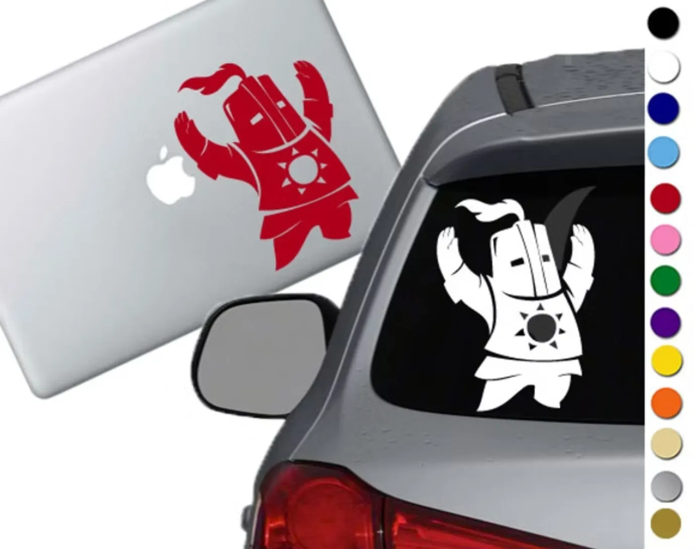 

Custom Dark Souls Solaire Praise The Sun Decal Vinyl Sticker Decal Auto Car Truck Wall Laptop Sunbro Gamer Cartoon Sticker