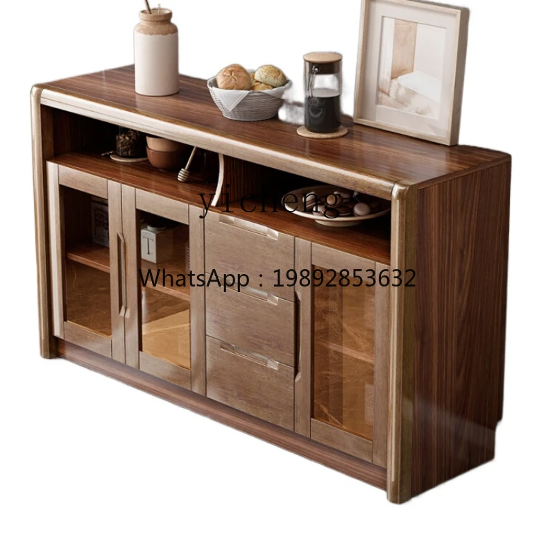 ZZ XL Sideboard Cabinet Tea Cabinet Wine Cabinet Restaurant Solid Wood Frame Home Locker