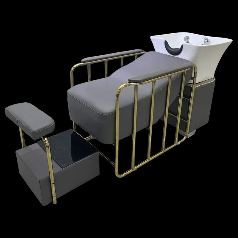 

z1Barber Shop Shampoo Chair Half Lying Salon Special Simple Flushing Bed for Hair Salon